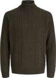 JACK&JONES JPRBLUCALLUM CABLE KNIT HALF ZIP Heren Gebreide Truien L Ganache