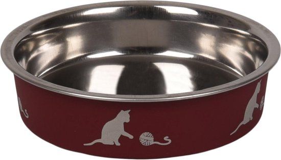 Flamingo Kena Cat Food Bowl - Red - 11.5cm - 160ml