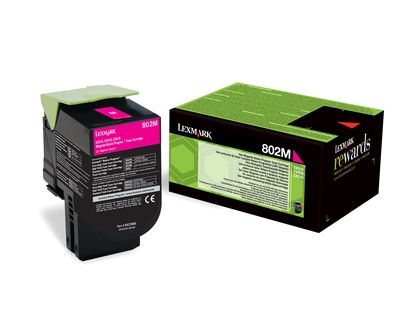 Lexmark 802ME Magenta Toner Cartridge - 1000 Pages - Original