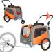 VEVOR Hondenfietskar, Draagvermogen Tot 30 Kg, 2 In 1 Fietsendrager voor Kinderwagen, Eenvoudig Opvouwbaar Wagenframe Met Snelontgrendelingswielen, Universele Fietskoppeling, Reflectoren