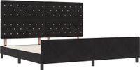 vidaXL Boxspringbed met hoofdeinde, zwart, 200 x 200 cm, fluweel