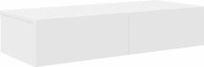 vidaXL Wandschap met lades, bewerkt hout, wit, 80x33x17 cm