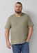 s.Oliver - Heren - Katoenen T-shirt met logoprint en V-hals - Olijfgroen - 3XL