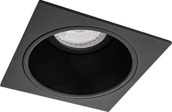 Spot Armatuur GU10 Inbouw Vierkant Mat Zwart Aluminium 90mm - Met Sensor
