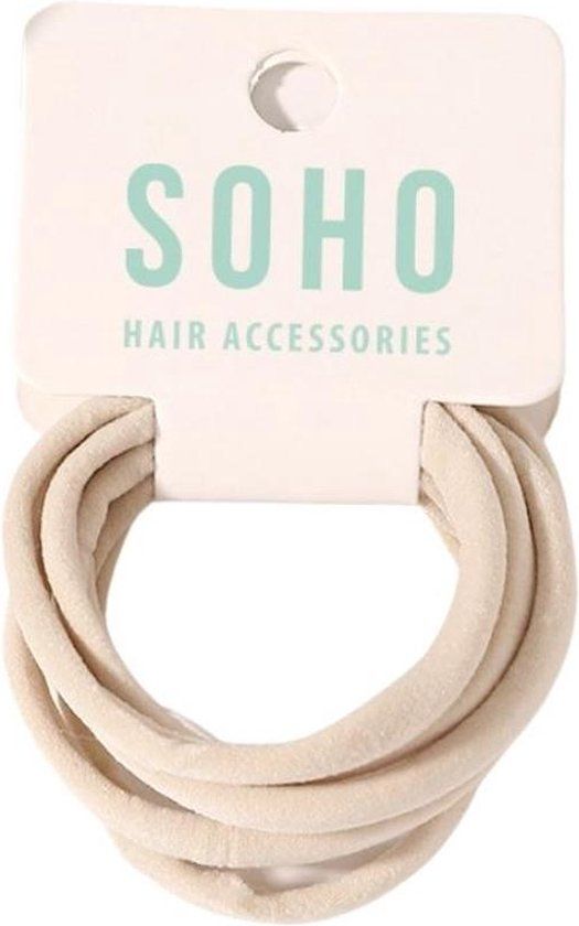 SOHO Alena Haarelastiekjes - Cream