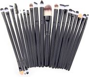 Jumada's - 20-delige Make-Up Kwasten Set - Zwart - Synthetisch Haar