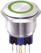 TRU COMPONENTS 701946 GQ25-11E/G/12V Vandalismebestendige druktoets 250 V/AC 5 A 1x aan/(aan) Moment Groen IP65 1 stuk(s)