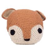KidsDepot sierkussen (Ø38 cm) - bruin - katoen