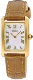 Seiko Klassiek bruin dameshorloge met lederen band, 5 bar waterbestendigheid, diameter kast: 22 mm, SWR100P1
