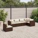 Maison Exclusive - Salon de jardin 6 pièces avec coussins, marron, en polyrotin