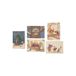 Cartes de Noël avec enveloppe, papier, trésors de la forêt, 10 unités