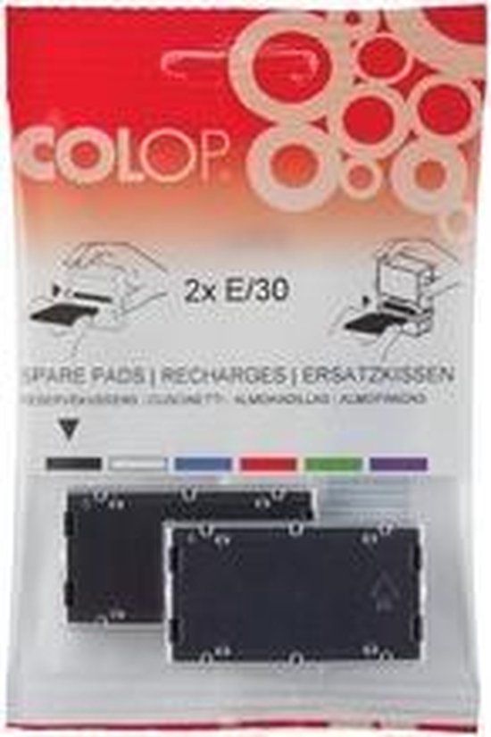 Colop E/10 - Vervangend stempelkussen - Rood - Dubbel verpakt