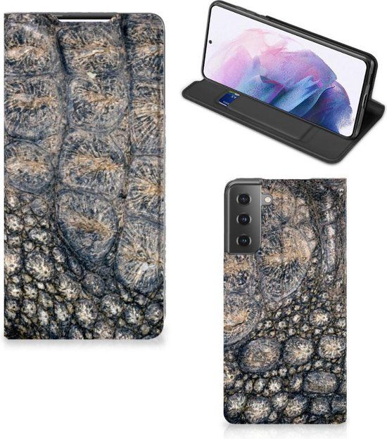 B2Ctelecom Samsung Galaxy S21 Plus Hoesje - Book Case - Krokodillenprint