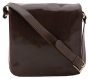Sac bandoulière pour homme, en cuir véritable, en cuir pleine fleur, fermeture magnétique, fabriqué en Italie