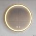 Miroir de salle de bain LED "Mia" avec chauffage pour miroir, de couleur noire, 60 cm