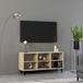 Maison Exclusive - meuble TV avec pieds en métal, chêne Sonoma, 103,5 x 30 x 50 cm