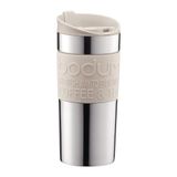 Bodum 11068-913 Mug de voyage 0,35 ml Crème, Acier inoxydable