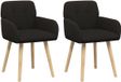 vidaXL Eetstoelen 2 stuks Bouclé Zwart 59 x 56,5 x 85 cm