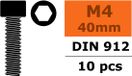 Revtec - Vis à tête hexagonale creuse - M4X40 - Acier - 10 pièces