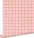 ESTAHome behang geblokt motief licht roze - 0.53 x 10.05 m
