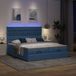 Prolenta Maison Exclusive - Ottomaans bedframe met matras, blauw, 180x200 cm, textiel