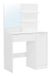 Vasagle RDT119W01 Kaptafel met spiegel, blanc
