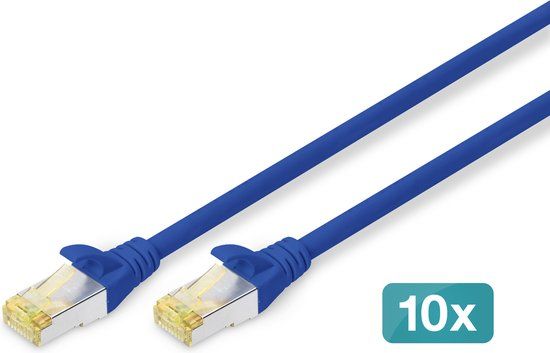 Digitus CAT6a sFTP kabel 3 meter Blauw - 10 stuks