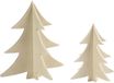 Kerstbomen, Creativ Company Kerstbomen Hout - Set van 2 Stuks - 13+18 cm
