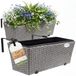 Casaria Polyrattan Bloembak – 2 Stuks Incl. Ophangbeugels - Grijs