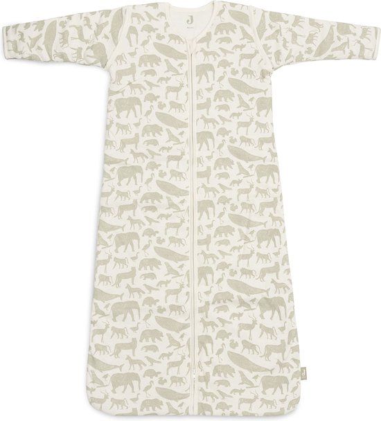 Slaapzak Jollein Baby Slaapzak Winter Met Afritsbare Mouw 90cm Animals - Olive Green
