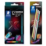STAEDTLER NORIX 186 & 181 Kleurpotloden en Potloden Set - Upcycled Wood