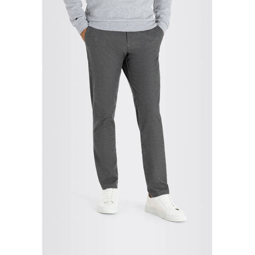 MAC MAC geruite slim fit chino grijs