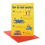 UK Greetings Vaderdagkaart voor papa | kaart voor papa, opa, echtgenoot | hem, jongens, mannen | Top 10 papa citaten ontwerp | met envelop | 5,8 x 9 inch