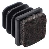 Adsamm® 16 x 16-18 x 18 mm Vierkante Vilten Stoelglijders Zwart
