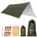 Merkloos Waterdicht Tarp Tentzeil 3 x 5 m met Ogen