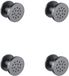 FortiFura Calvi zijdouche - 5cm - rond - 4 stuks - PVD - geborsteld gunmetal (antraciet)