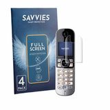 Savvies Screenprotector voor Panasonic KX-TG6821 - Folie Beschermfolie transparant volledig dekking 4 Stuks