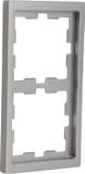 Merten D-Life afdekraam - inbouw - 2-voudig - RVS kleur
