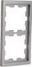 Merten D-Life afdekraam - inbouw - 2-voudig - RVS kleur