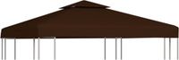 vidaXL Prieeldak 2-laags 310 g/m² 3x3 m bruin
