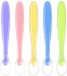 Ibenzoa® Cuillères souples en silicone pour bébé, set de 5 pièces, sans BPA, jaune