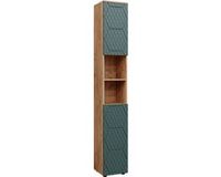 Vicco Irma Badkamermeubel – 30 x 192 cm Groen/gouden eik