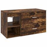 vidaXL Badkamermeubel Set 2 st Gerookt eiken Bewerkt hout