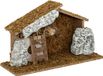 Feeric Lights & Christmas Lege kerststal - zonder figuren - L30,5 x B11,5 x H19 cm - hout