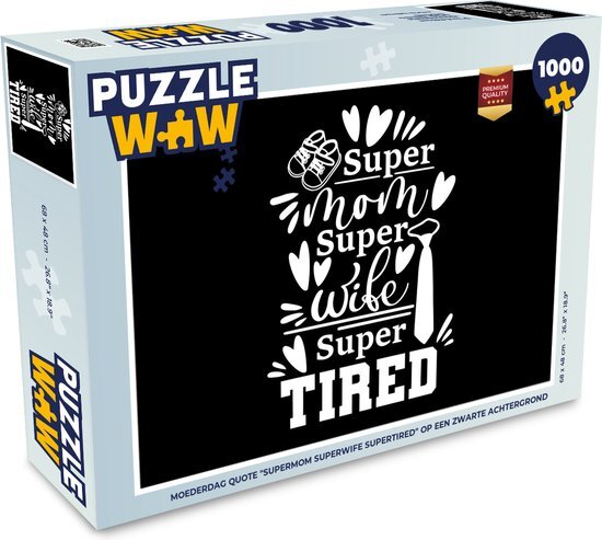 MuchoWow Puzzel Moederdag cadeautje - Quote - Superheld - Legpuzzel - Puzzel 1000 stukjes volwassenen