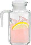 Gerimport pichet Lucia - pichet à limonade - pichet à eau - avec couvercle - 1,5L - verre