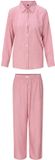 LingaDore Pyjama set Dusty rose Gestreept Lange mouw Vrouwen L 100% Viscose