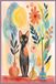 Cute Watercolor Cat Grid Notebook