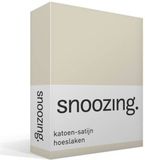 Snoozing Katoen-satijn Hoeslaken - Lits-jumeaux (180x200 cm) - Ivoor