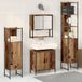 Maison Exclusive - Sada badkamermeubels, 4-delig, bruin, 33 x 33 x 185,5 cm